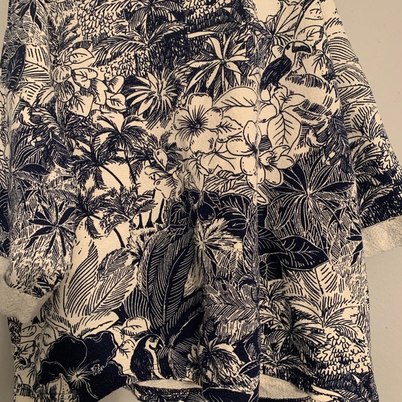NWT Navy palm print shorts set - Picture 2 of 6